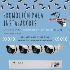PAQUETE DE 4 CAMARAS ECONOMICO 720P